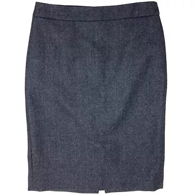 Skirt 0 Charcoal Gray J. CREW 100% Wool No.2 Pencil Lined Sleek • $20