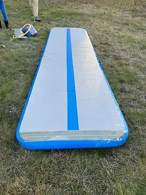 13 Ft Air Mat Track Inflatable Tumbling Mat Gymnastics Training Workout Blue • $400