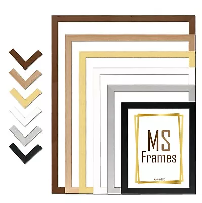 A1 A2 A3 A4 A5 Photo Frame Picture Poster Black White Beech Silver Gold Walnut • £2.99