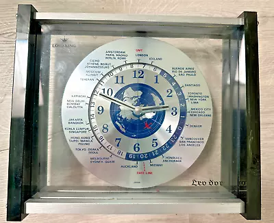 Lord King Quartz 1970’s World Clock Airplane Second Hand Made In Japan WORKING • $131.51