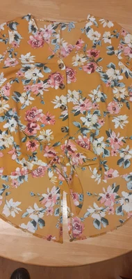 £3.50 • Buy George Yellow/mustard, Colourful Flower Patterned Top.  Size 20.