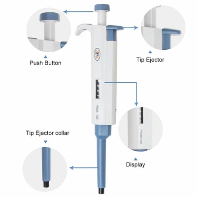 $23.80 • Buy 200-1000ul Single Channel Pipette Adjustable Volume Micro Pipettors For Lab US