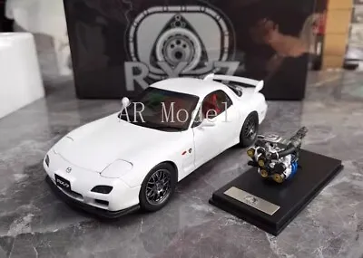 White 1/18 Scale POLAR MASTER Mazda RX7 SPIRIT R Metal Diecast Car Model • $381.48