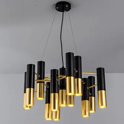 Luxury Modern Chandelier Ceiling Lights Black Gold Light Fitting Ceiling Bedroom • £399