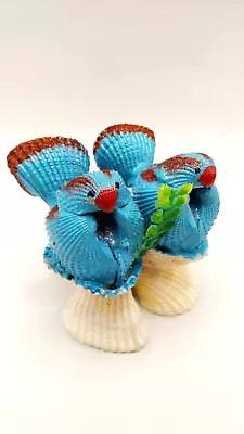 Hand-painted Kitsch Cockle Shell Bird Figurine Sculpture. Holiday Souvenir • £4.99