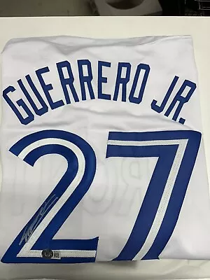 Vladimir Guerrero Jr Signed Jersey Beckett Authentic Toronto Blue Jays • $225