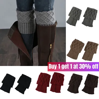 £4.57 • Buy Winter Womens Ladies Knitted Boot Cuffs Knit Toppers Boot Socks Leg Warmers