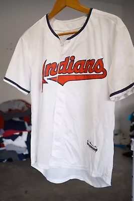 Cleveland Indians Lindor #12 Baseball Majestic Vintage Jersey MLB Cool Base • $29.95