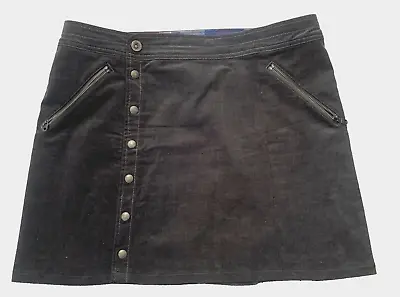 Kuhl Streamline Skirt Women Stretch Corduroy A Line Mini Black Size 12 Pockets • $15.99