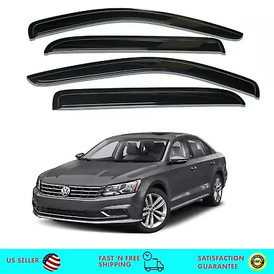 Side Window Sun Vent Visor Rain Guards Deflectors For VW Passat 2012-2019 • $31