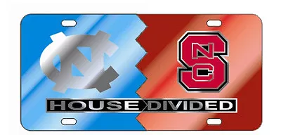 UNC / NC STATE Mirrored HOUSE DIVIDED License Plate / Car Tag • $29.95