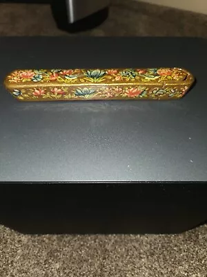 Antique Persian Qalamdan Paper Mache Laquered Pencil Holder 19th Century  • $300