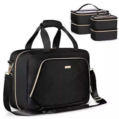 Professional Makeup Artist Travel Case With 4 Detachable Cosmetic Bags Large... • $61.99