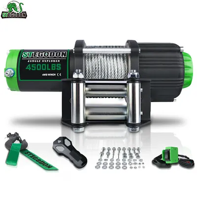 STEGODON Electric Winch 4500LBS 12V Steel Cable Tow Truck ATV UTV Offroad Boat • $149.90