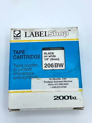 K-Sun 206BW Black On White PX Tape 1/4  KSun Epson 206BWPX • $15.95