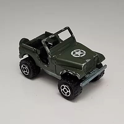Vintage Majorette Jeep CJ 4x4 Army Green - HTF • $7.27