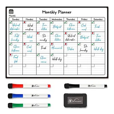 Monthly Magnetic Memo Notes Whiteboard For Home Office Task - A3 • £12.93