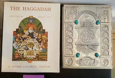 Vtg Israel Judaica Jeweled Metal Cover The Haggadah By Arthur Szyk With Box • $215