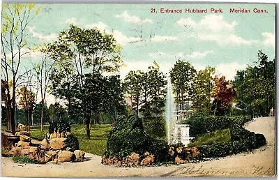Entrance To Hubbard Park Meridan CT C1907 Vintage Postcard Q08 • $7.29