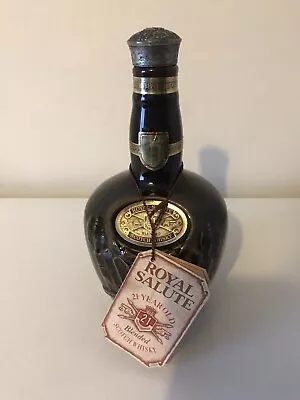 Royal Salute Whisky Decanter  - Wade - Chivas Bros Brown/Green Bottle - With Bag • £0.99