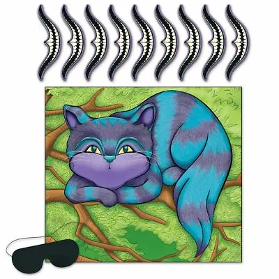 £4.26 • Buy Pin The Grin On The Cheshire Cat Alice Theme Party Game Accessories