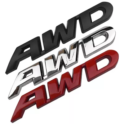 1 PCS Metal AWD Emblem Badge Sticker Racing Vehicle Auto Car Exteiror Decals • $9.36