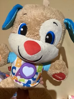 Laugh And Learn Love To Play Puppy Blue Teddy Fisher Price Light Up Working • $28.50