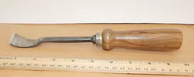 Old Carving Tools Vintage 1   Short Bent 4 Sweep  Fishtail Wood Carving Gouge • $0.99