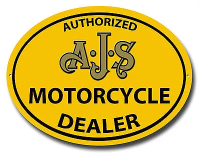 Authorized Ajs Motorcycle Dealer Oval Metal Sign.vintage Motorcycles. • $18.61