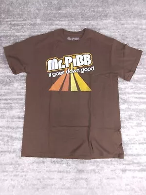 Mr. Pibb Shirt Men's Large Brown Graphic Logo Tee Short Sleeve • $16.99