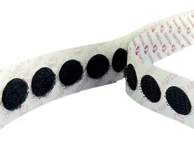 Genuine Velcro® Coins 13mm Black Self Adhesive Dots Hook Loop • £3.29