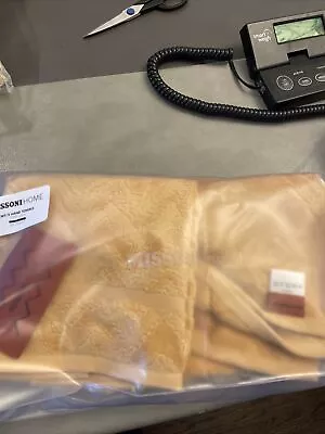 Missoni Rex Mustard Yellow Set Of 2 Hand Towels Codice Ospite 40x70 Zig Zag • $80