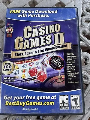 Casino Games II Slots Poker Whole Casino! Masque PC - CD ROM • $2.25