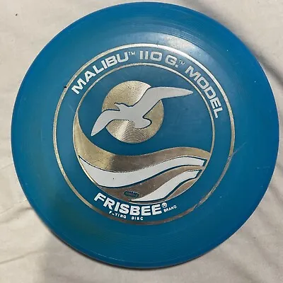 Vintage 70s 1975 Wham-O Malibu 110G Frisbee Flying Disc 9  Blue • $9.50