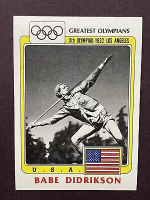 Babe Didrikson VINTAGE NEAR MINT SHARP 1983 Finder Image Greatest Olympians #39 • $1.75