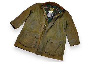 Men's Barbour Northumbria Jacket Vintage Wax Green A400 England Size C50/127cm • $100