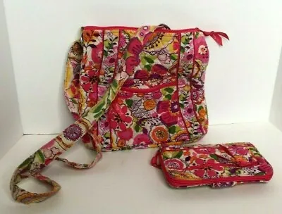 Vera Bradley Clementine Set Crossbody Purse & Twist Lock Wallet Fair Condition • $27.55