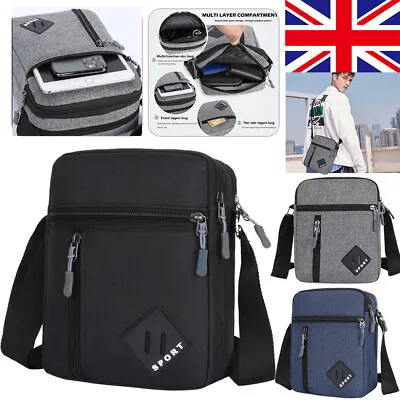 Men's Messenger Bag Cross Body Mobile Phone Shoulder Over Bags Handbags Small UK • £5.49