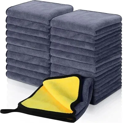 24 Pcs Super Thick Microfiber Plush Towel Cleaning No-Scratch Polishing 12 X16  • $59.99