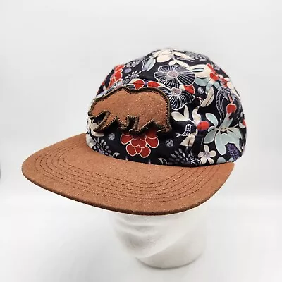 Grassroots California Adjustable Hat 5 Panel Hawaiian Patch Bear Floral Flowers • $29.99