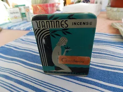 Vintage Vantines Incense Burning Perfume Gardenia Tin • $17.95