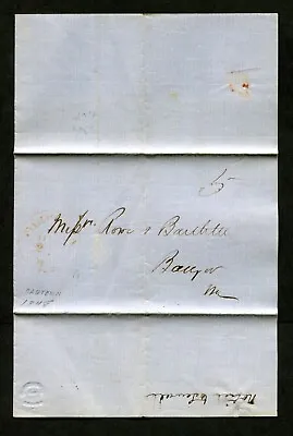 Us Stampless Cover - Oldtown Maine 1848 • $10