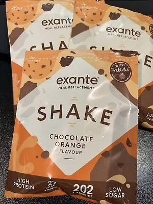 £23.99 • Buy 20 Exante Meal Replacement Low Sugar Chocolate Orange Shakes NEW