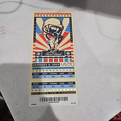 2012 98th Rose Bowl Game Oregon Ducks Vs Wisconsin Badgers Ticket Stub • $35