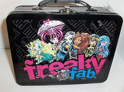 Freaky Fab-Monster High`2011`Mattel.Raised Graphics`Metal Lunchbox`New`Free 2 US • $16