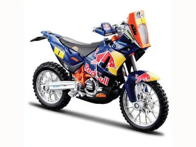 KTM DAKAR RALLY REPLICA 1/18 REDBULL FA Motocross MX Toy Model Bike Orange • $17.37