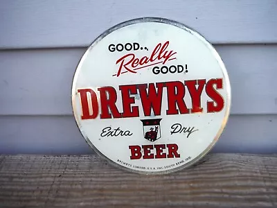 Vintage Drewrys Beer Sign Reverse Glass Extra Dry Early Rare! Nr! Soutn Bend In • $79