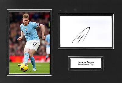 Kevin De Bruyne Signed 12x8 Photo Display Manchester City Real Memorabilia COA • £129.99