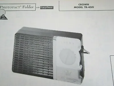 $6.50 • Buy Crown Tr-400 Transistor Radio Photofact