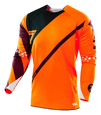 Seven Rival Fuse Jersey Mens Small Orange/black Mx Atv Utv Off-road Motocross • $55